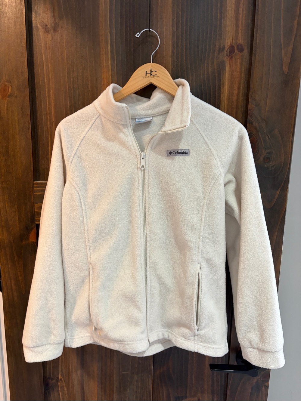 Columbia Girls' Cream Full-Zip Fleece Jacket